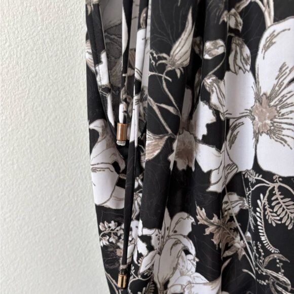 INC Top XL Floral Faux Wrap Cap Sleeve Ruched Crop Boho Chic Festival Coquette - Picture 12 of 12